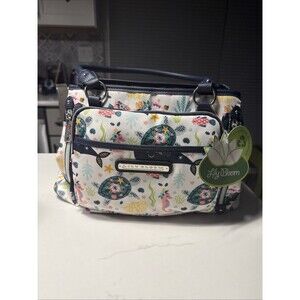Lily Bloom Maggie Satchel Purse Ocean Turtle Print Bag